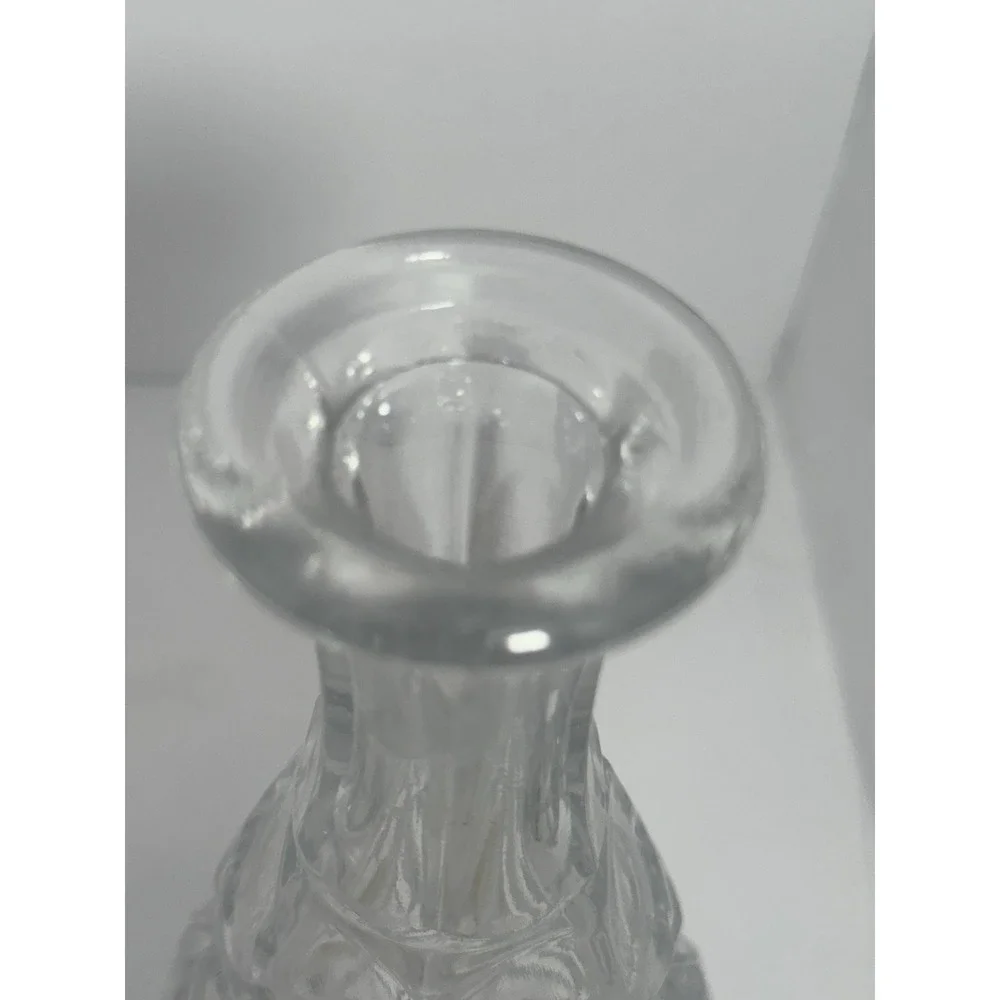 clear glass /crystal decanter with Solid Glass stopper Empty